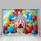 Aperturee - Aperturee Lovely Circus Balloon Arch Star Cake Smash Backdrop